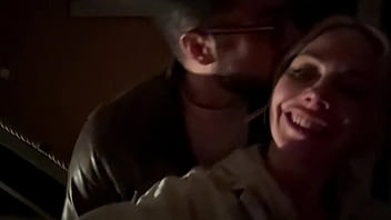 Blonde friend sucks my cock in the elevator and gets fucked hard in the hotel room