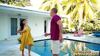 Spying on the milf neighbor with a drone leads to sex