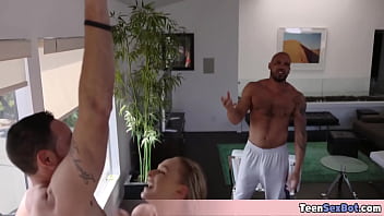 Cute teen gets fucked after an outdoor party