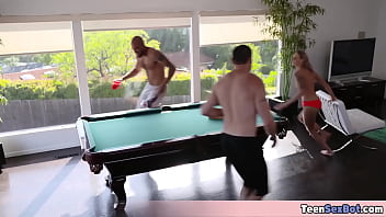 Cute teen gets fucked after an outdoor party