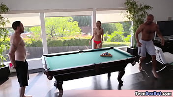 Cute teen gets fucked after an outdoor party