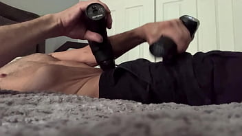 Clips from solo male massaging pelvis for therapeutic release