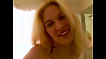 Renee jordan cute 19 yo blonde teen huge cock pov blowjob and cum facial