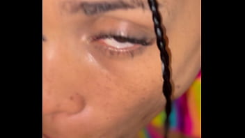 Fucking blowjob from a pretty latin fairy in a rainbow fishnet