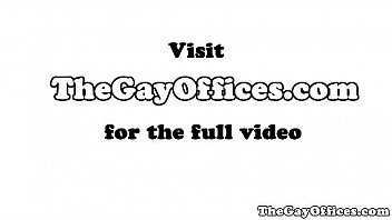 Gay office twink works on his sucking skills