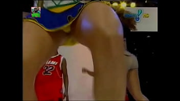 Dancing in miniskirts on television a cheerleader shows upskirt oops panty