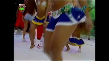 Dancing in miniskirts on television a cheerleader shows upskirt oops panty