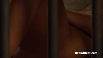 Sexy big butt lesbian slave fingering herself and touching naughty madame