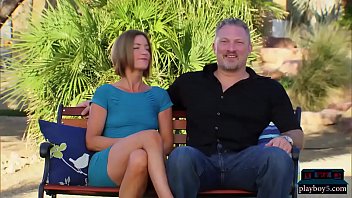 Sporty swinger couple use toys on others couples in orgy