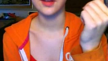 Shy webcam teen shows her hot boobs