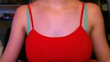 Shy webcam teen shows her hot boobs