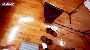 Skinny brunette nikki p sucks a cock to get her pussy fucked and jizzed