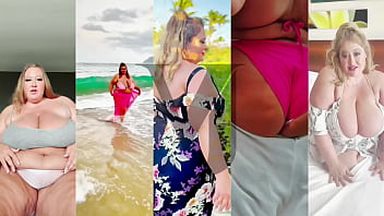 Playing with my holes trailer fat blonde bbw milf plays with ass pussy fat tits