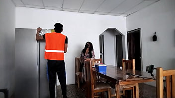 Hot woman is excited to spread her legs and show her ass to strangers in her house