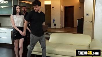 Desperate babe rides neighbor's bigger cock forgets hubby watching