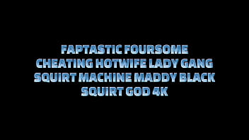 Lady gang & maddy black's fat asses bounce on a monster cock