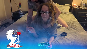 Freeuse gamer girl gets dogged and creampied part 2