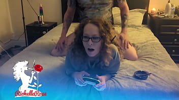 Freeuse gamer girl gets dogged and creampied part 2