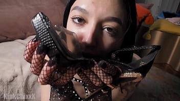 Blowjob with heels sucking and eating cum from shoes feat madison quinn