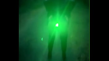 Free public walk with anal plug