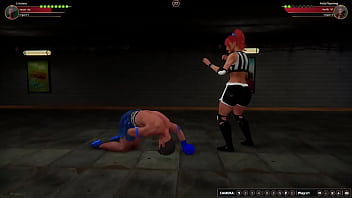 Cristiano vs polly nf3d mixed mma battle subway femdom