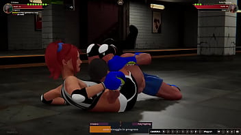 Cristiano vs polly nf3d mixed mma battle subway femdom