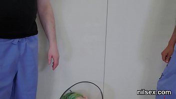 Insane bitch gets her fuckholes stretched and thoroughly poked