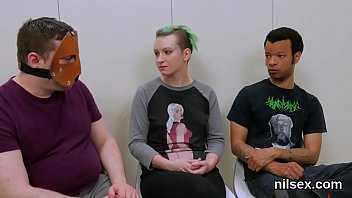 Insane bitch gets her fuckholes stretched and thoroughly poked