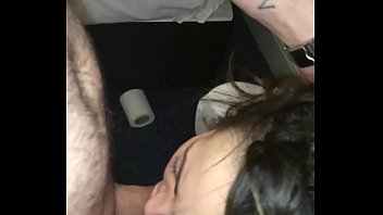 Mrs rides stick on dildo hard