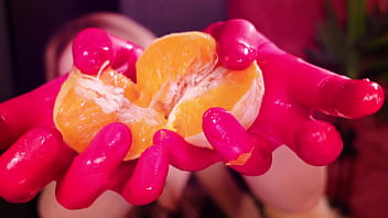 Nurse gloves and eating oranges arya grander