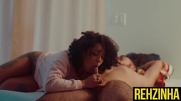 Bbw sharing bed with boss ends with huge cumshot rehzinha