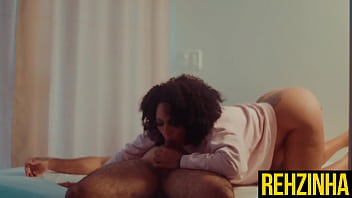 Bbw sharing bed with boss ends with huge cumshot rehzinha