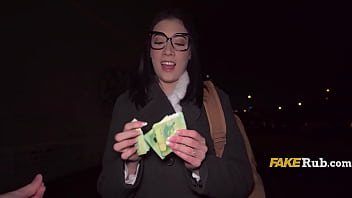 Gorgeous hispanic future doctor does the deed for quick cash