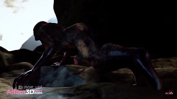 Big tits blonde babe fucked in a cave