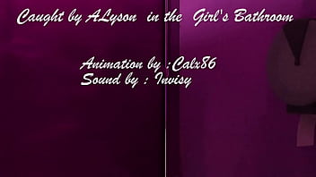 Magical alyson's enchanted body puts on a show in public restroom stall