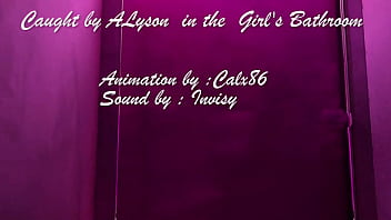 Magical alyson's enchanted body puts on a show in public restroom stall