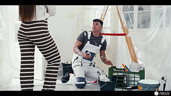 Slutty house owner gets pranked time stop freeze fuck creampie