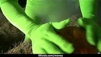 Amateur hottie takes cash for public sex 27