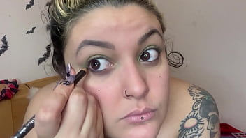 Fetish topless makeup kitten make up sweet girl