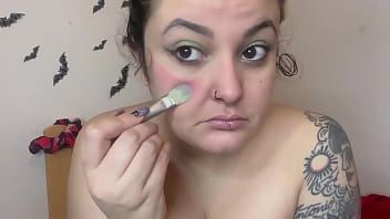 Fetish topless makeup kitten make up sweet girl