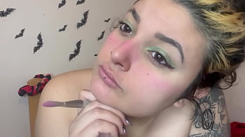 Fetish topless makeup kitten make up sweet girl