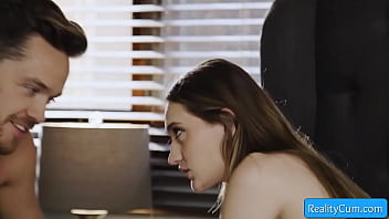 Natural busty teenager gives amazing wet blowjob while getting her cunt finger fucked