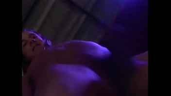 Pretty woman with big tits greedily fucks herself with a big dildo