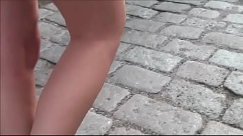 Nikol showing her boobs while barefoot