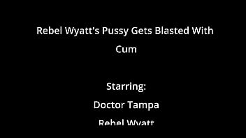 Rebel wyatt's pussy gets blasted with cum