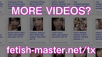 Japanese asian tongue spit fetish