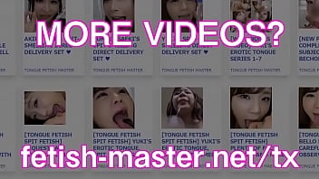 Japanese asian tongue spit fetish