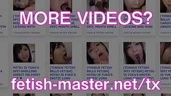 Japanese asian tongue spit fetish