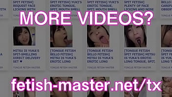 Japanese asian tongue spit fetish