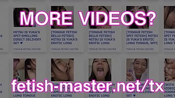 Japanese asian tongue spit fetish